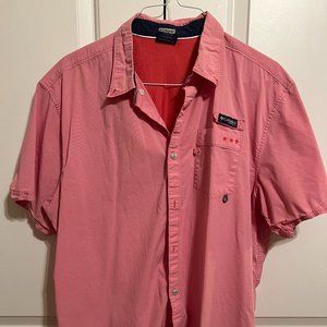 Columbia PFG Fishing Shirt Size XL light red/pink